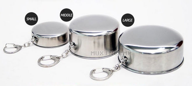 Stainless Steel Camping Folding Cup Traveling Outdoor Camping Hiking Mug Portable Collapsible Cup M 150ML