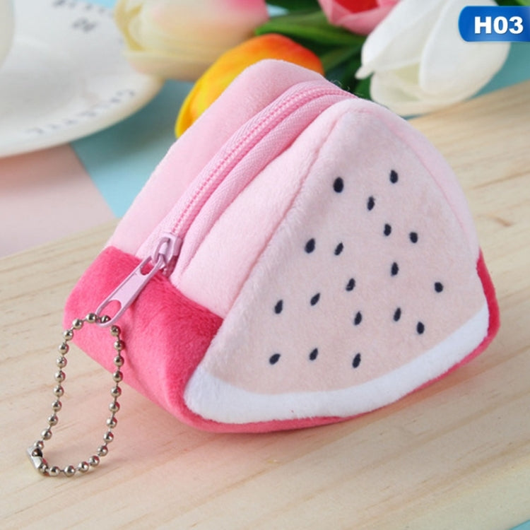 Cute Fruit Wallet Gift Plush Coin Purse Female Bag(watermelon)