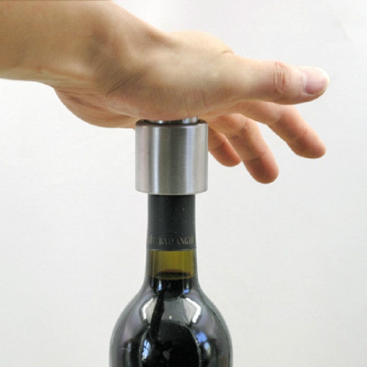 Push Stainless Steel Red Wine Stopper Champagne Stopper, Style:Wordless Champagne Stopper