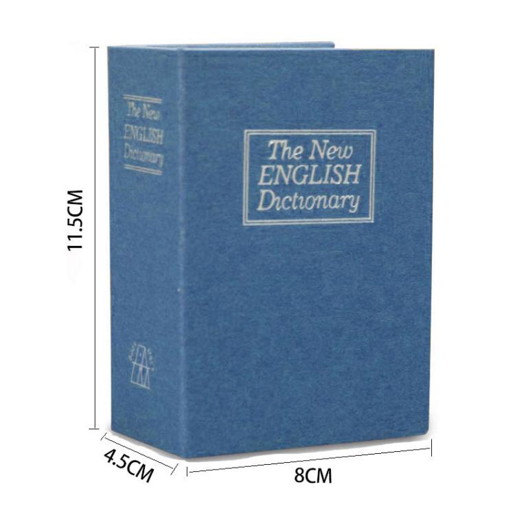 Mini Dictionary Safe Box Book Secret Security Lock Cash Money Coin Storage Jewellery key Locker(Blue)