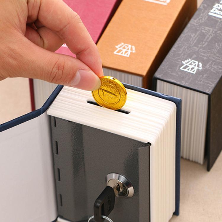 Mini Dictionary Safe Box Book Secret Security Lock Cash Money Coin Storage Jewellery key Locker(Blue)