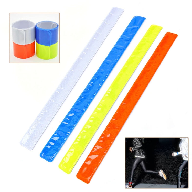 4 PCS Bike Bicycle Cycling Band Arm Leg Pant Reflective Strap Belt Safety Reflector(Yellow)