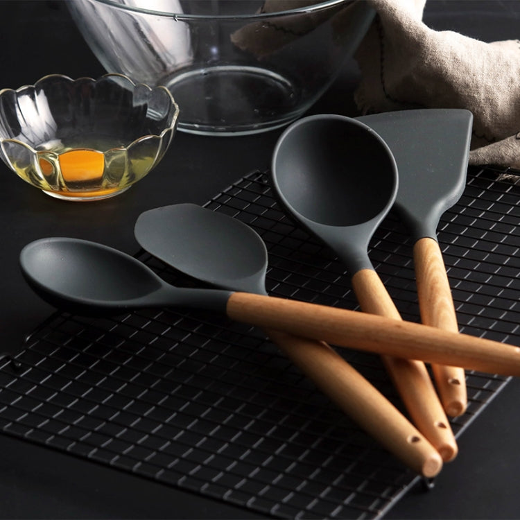 Silicone Wood Handle Spatula Heat-resistant Soup Spoon Non-stick Special Cooking Shovel Kitchen Tools Fried Shovel