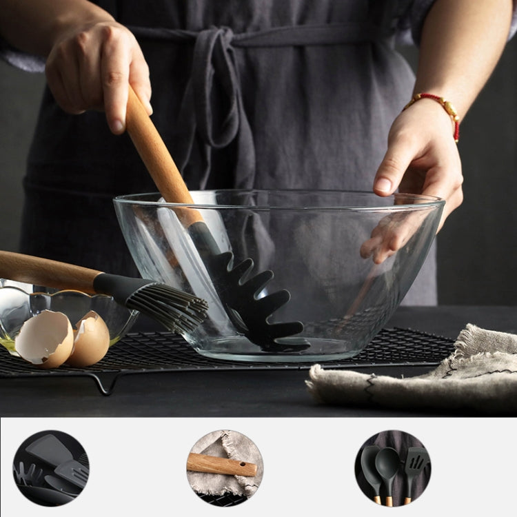 Silicone Wood Handle Spatula Heat-resistant Soup Spoon Non-stick Special Cooking Shovel Kitchen Tools Fried Shovel
