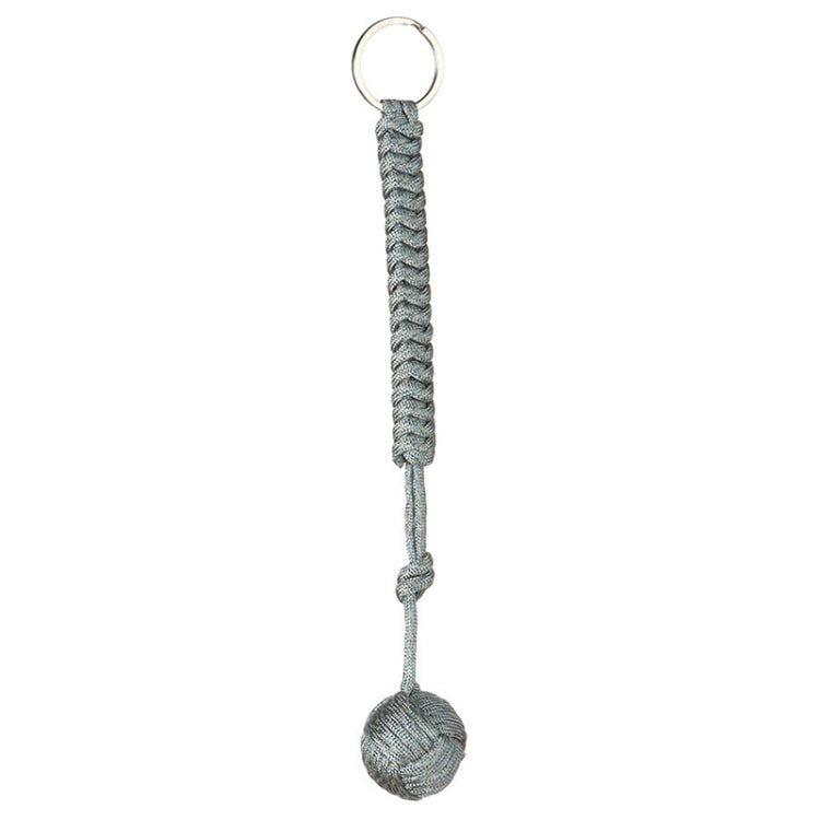 Outdoor Security Protection Black Monkey Fist Steel Ball Bearing Self Defense Lanyard Survival Key Chain(ACU camouflage)