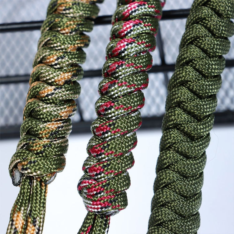 Outdoor Security Protection Black Monkey Fist Steel Ball Bearing Self Defense Lanyard Survival Key Chain(Green)