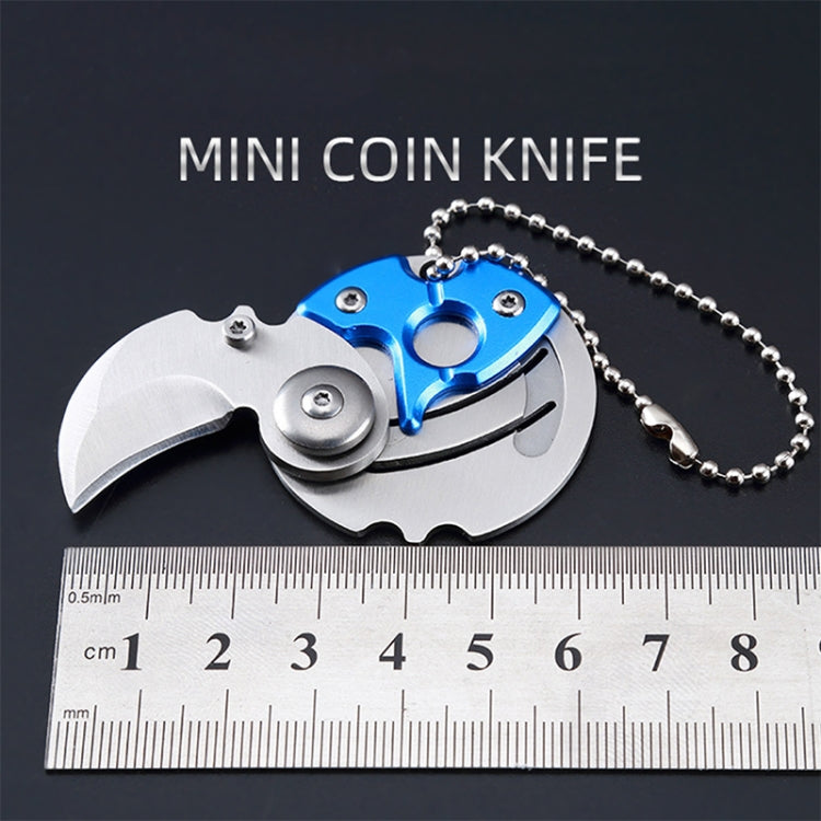Portable Mini Folding Blade Knife Pocket Small Outdoor Military Survival Knifes Keychain Multitool Self Defense(Red)