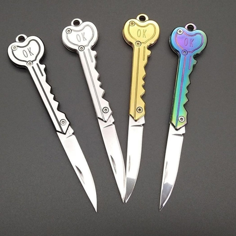Mini Key Knife Camp Outdoor Keyring Ring Keychain Fold Self Defense Security Multi Tool(Multi-color)
