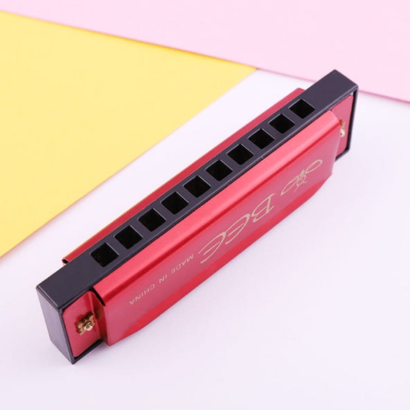 BEE 10-holes Dual-tones C Tone Brace Harmonica(Blue)