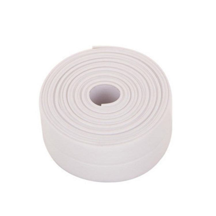 Durable PVC Material Waterproof Mold Proof Adhesive Tape  Kitchen Bathroom Wall Sealing Tape, Width:3.8cm x 3.2m(White)