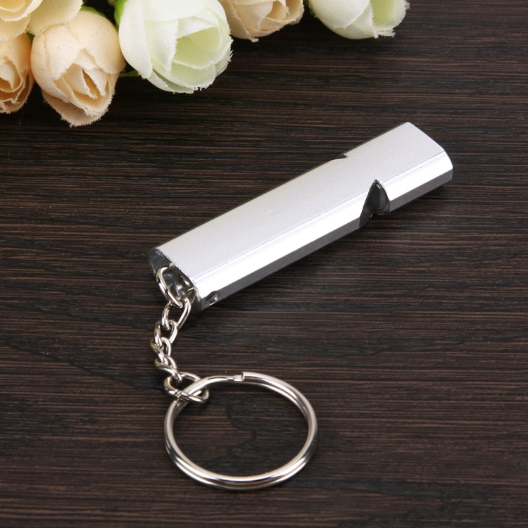 3 PCS Mini Portable 120db Double Pipe High Decibel Outdoor Camping Hiking Survival Whistle Double-frequency Emnergecy Whistle Keychain(Gold)