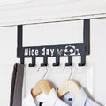 Hook Door Back Coat Hanger Cartoon Wall-mounted Door Hanger(Black)