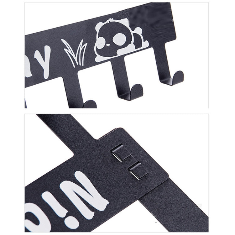 Hook Door Back Coat Hanger Cartoon Wall-mounted Door Hanger(Black)