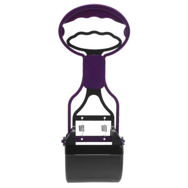 Long Handle Jaw Poop Scoop Clean Pick Up Animal Waste Dog Puppy Cat Waste Picker(Purple)