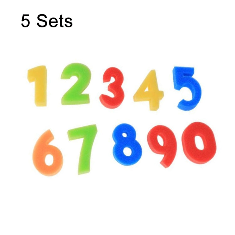 5 Sets Sponge Painting Brush Children Art Painting Seal Tool, Random Color Delivery(The 0-9 Digital Sponge)