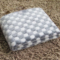 Soft Flannel Pet Blanket Dots Printed Breathable Bed Mat Warm Pet Sleeping Cushion Cover for Pet Dog Cat, Size:M(Grey)