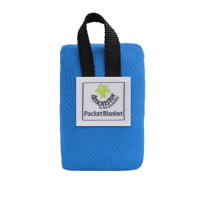 Portable Ultra-thin Folding Camping Mat Pocket Waterproof Blanket Outdoor Picnic Mat Sand Beach Mat, Size: 70*110cm(Blue)