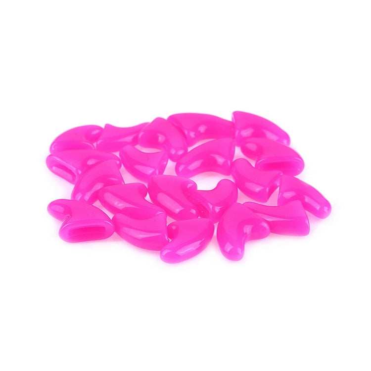 20 PCS Silicone Soft Cat Nail Caps / Cat Paw Claw / Pet Nail Protector/Cat Nail Cover, Size:L(Rose Red)