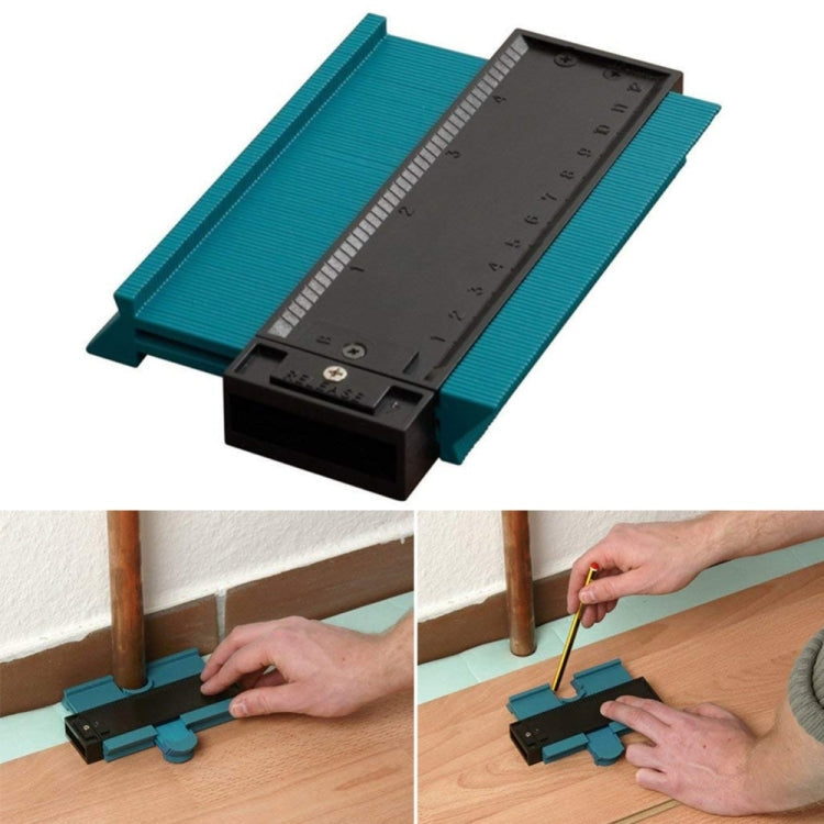120mm Plastic Universal Pipe Wood Ducts Profile Marking Tool Duplicator Tooth Contour Copy Vacuum Packaging(Blue)