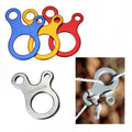 10 PCS Camping Tent Cord Rope Fastener Carabiner Hook Hanger Tightener Wind Rope Buckles(Silver)