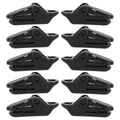 10pcs Tents Accessories Awning Wind Rope Clamp Plastic Clip Outdoor Camping Tent Alligator Cip Hook(Black)
