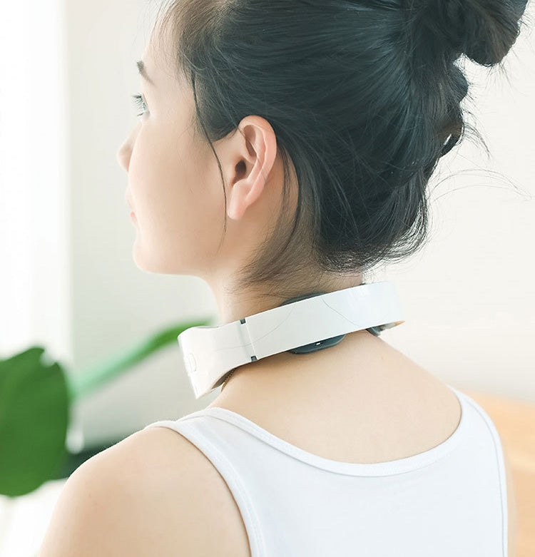Cervical Massager Electromagnetic Pulse Heating Neck Protector, Style:Charging