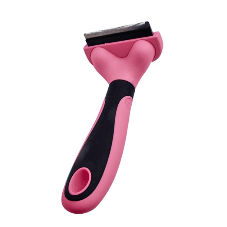 Pet Comb Stainless Steel Double-Sided Open Knot Clean Beauty Hair Removal Comb, Size:Large(Red)