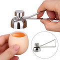 Metal Egg Scissors Egg Topper Cutter Shell Opener Stainless Steel Boiled Raw Egg Creative Kitchen Tools(Silver)
