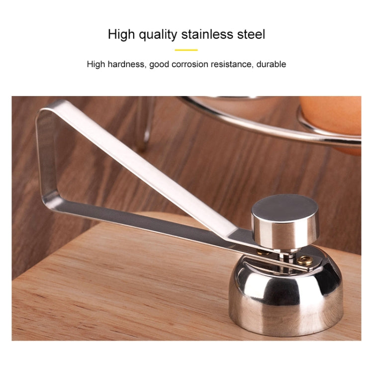 Metal Egg Scissors Egg Topper Cutter Shell Opener Stainless Steel Boiled Raw Egg Creative Kitchen Tools(Silver)
