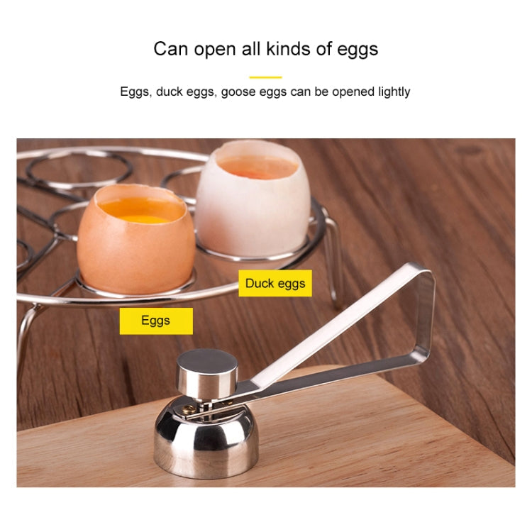 Metal Egg Scissors Egg Topper Cutter Shell Opener Stainless Steel Boiled Raw Egg Creative Kitchen Tools(Silver)