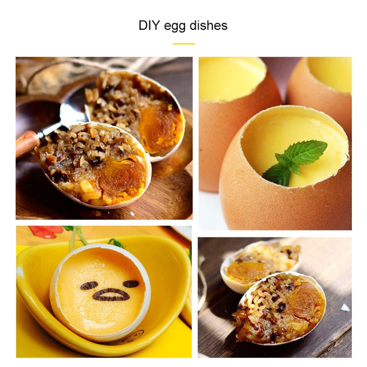 Metal Egg Scissors Egg Topper Cutter Shell Opener Stainless Steel Boiled Raw Egg Creative Kitchen Tools(Silver)