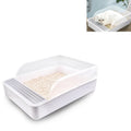 Cat Litter Box Semi-closed Square Feces Basin Pet Toilet, Size:Large
