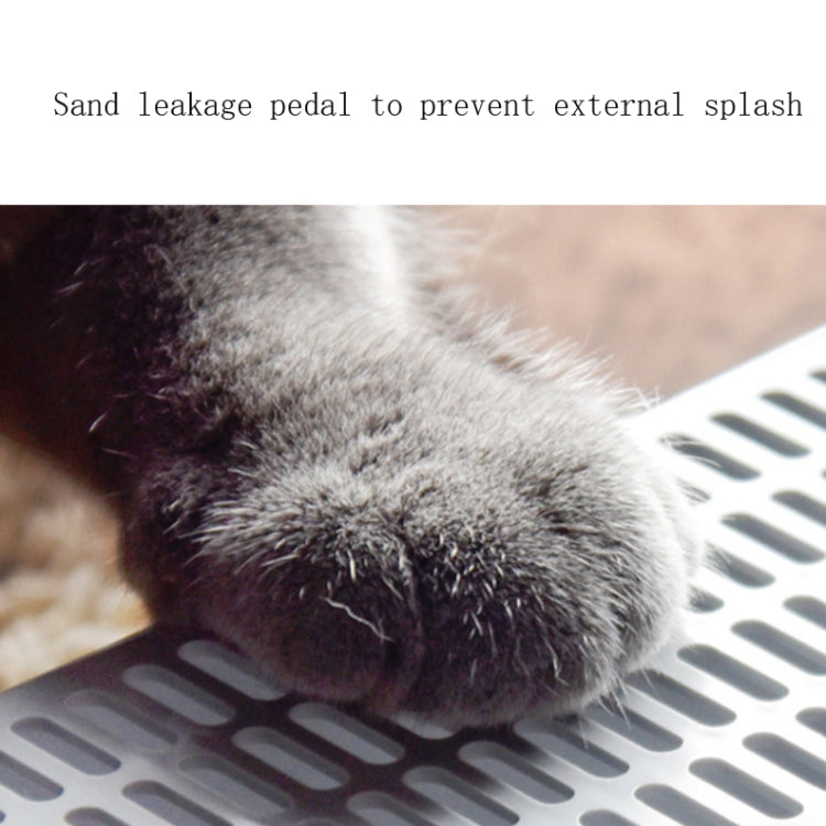 Cat Litter Box Semi-closed Square Feces Basin Pet Toilet, Size:Large