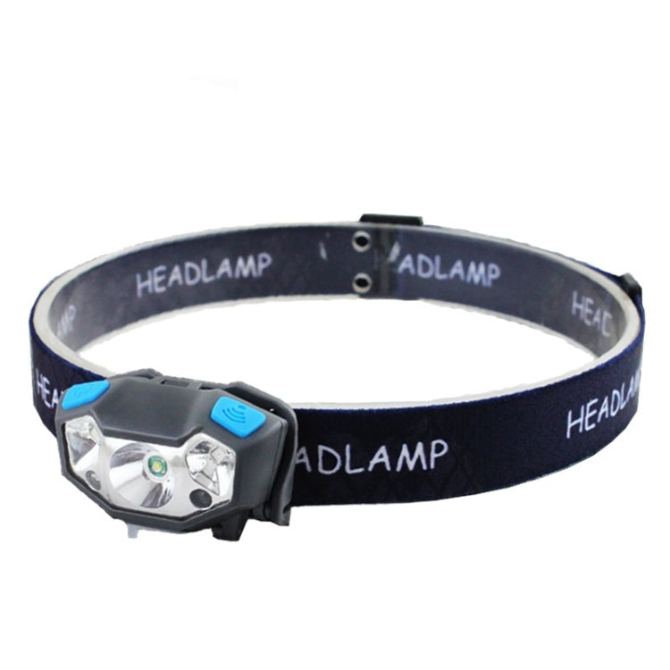 Usb Rechargeable Waterproof Sensor Headlight Outdoor Fishing Light(Black)