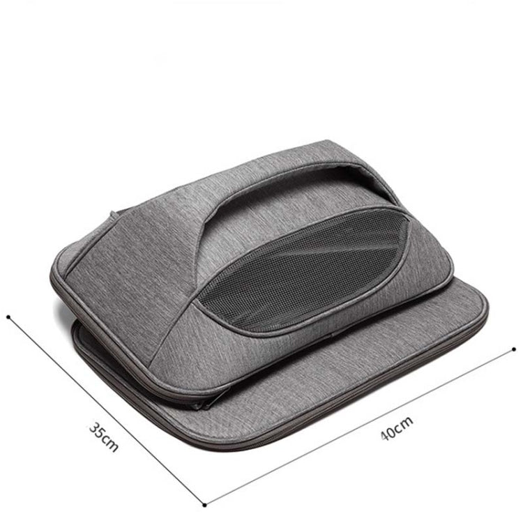 Portable Pet Bag for Outing Cats and Dogs Collapsible Pet Shoulder Bag Pet Backpack(Light Gray)
