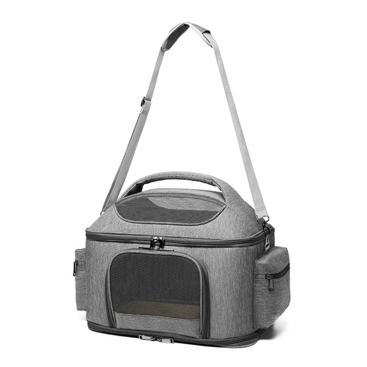 Portable Pet Bag for Outing Cats and Dogs Collapsible Pet Shoulder Bag Pet Backpack(Light Green)
