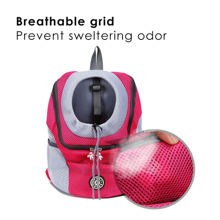 Outdoor Pet Dog Carrier Bag Front Bag Double Shoulder Portable Travel Backpack Mesh Backpack Head, Size:S(Green)
