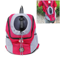 Outdoor Pet Dog Carrier Bag Front Bag Double Shoulder Portable Travel Backpack Mesh Backpack Head, Size:S(Rose Red)