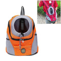 Outdoor Pet Dog Carrier Bag Front Bag Double Shoulder Portable Travel Backpack Mesh Backpack Head, Size:S(Orange)