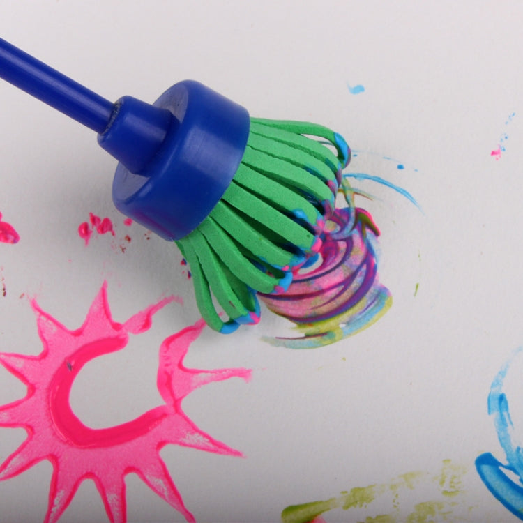 Sponge Painting Brush Children Art Seal Tool, Random Color Delivery(4 PCS/Set Besom)