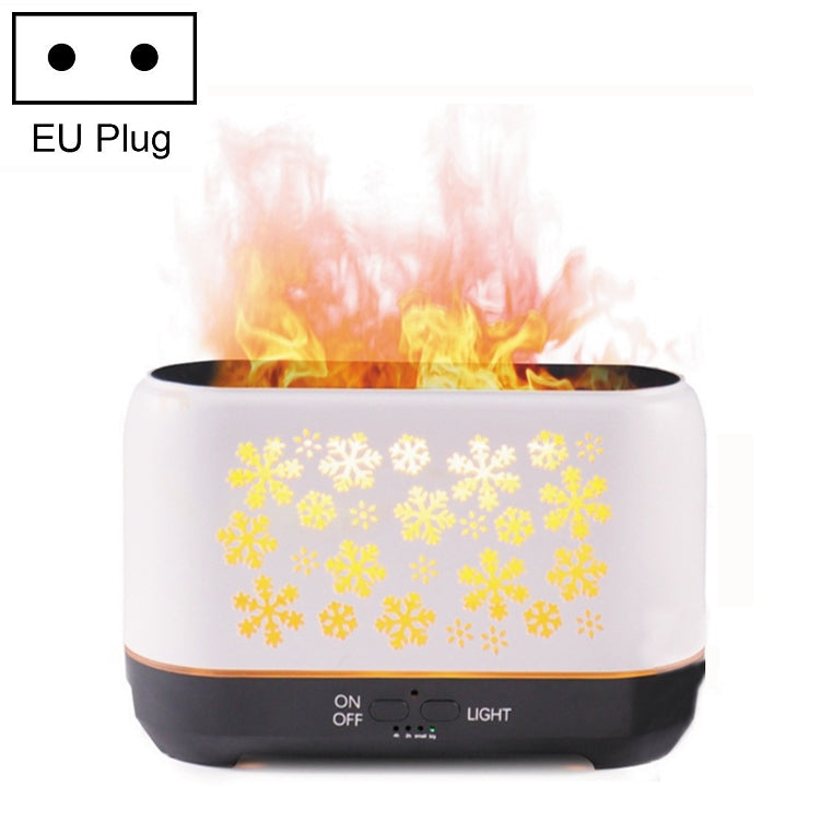 Desktop 3D Simulation Flame Incense Smoked Machine Humidifier, Colour:White(EU Plug)