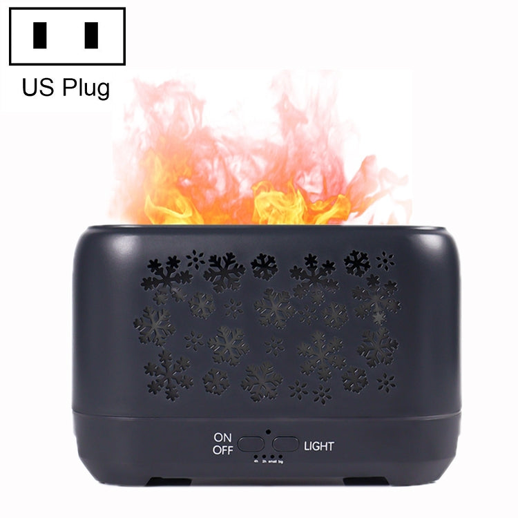 Desktop 3D Simulation Flame Incense Smoked Machine Humidifier, Colour:Gray(US Plug)