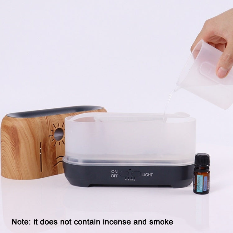Desktop 3D Simulation Flame Incense Smoked Machine Humidifier, Colour:Gray(US Plug)