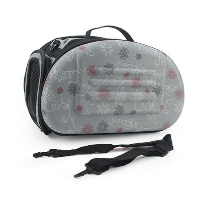 Portable Cats Handbag Foldable Travel Bag Puppy Carrying Mesh Shoulder Pet Bags( Gray)