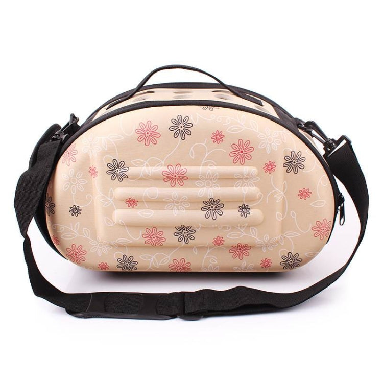Portable Cats Handbag Foldable Travel Bag Puppy Carrying Mesh Shoulder Pet Bags( Cream Color)