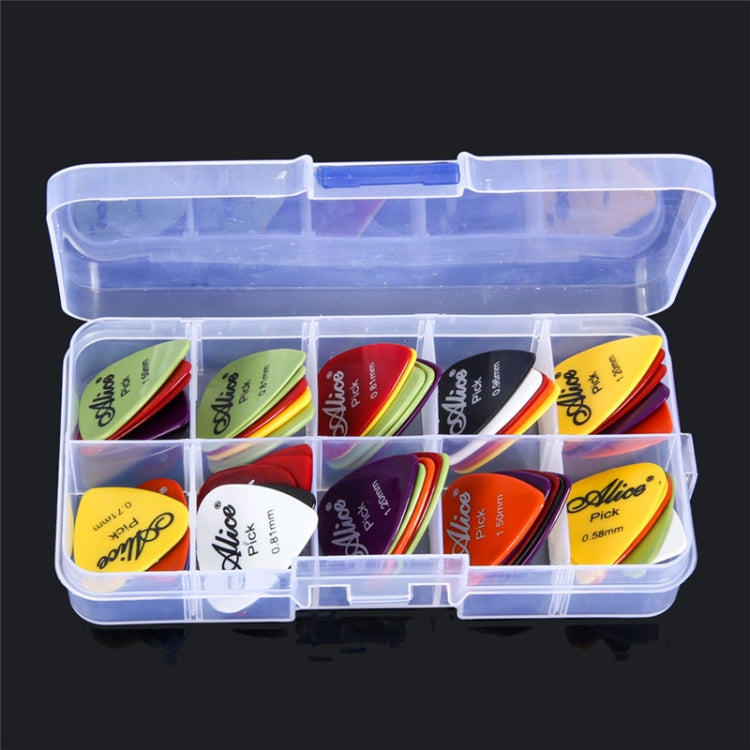 Alice 50 PCS ABS Electric Guitar Picks, Random Color Delivery, Surface:Mirror, Size:0.58mm, 0.71mm, 0.81mm Mixing