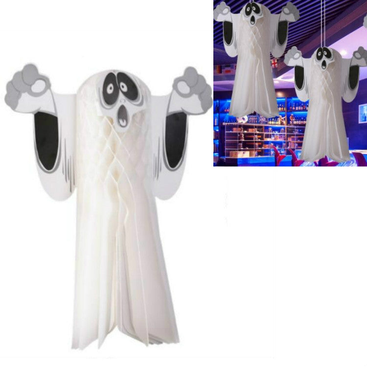 Halloween Atmosphere Decoration Ghost Pendant Outdoor Indoor Ghost Festival Dress Up Ghost Pendant, Size: Small(White)