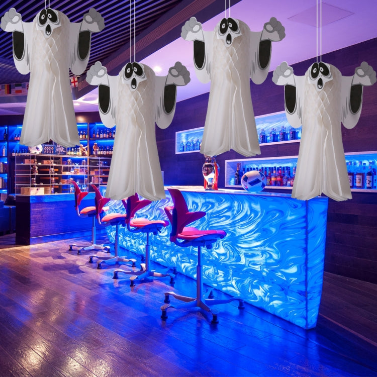 Halloween Atmosphere Decoration Ghost Pendant Outdoor Indoor Ghost Festival Dress Up Ghost Pendant, Size: Large(White)