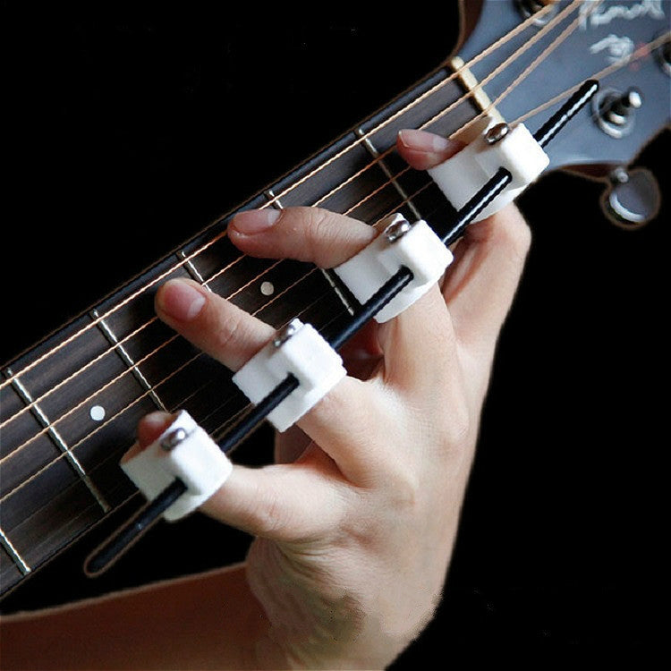 Four-finger Finger Expander Guitar Ukulele Piano Span Practice Finger  Cover, Specification:Standard Edition(White)