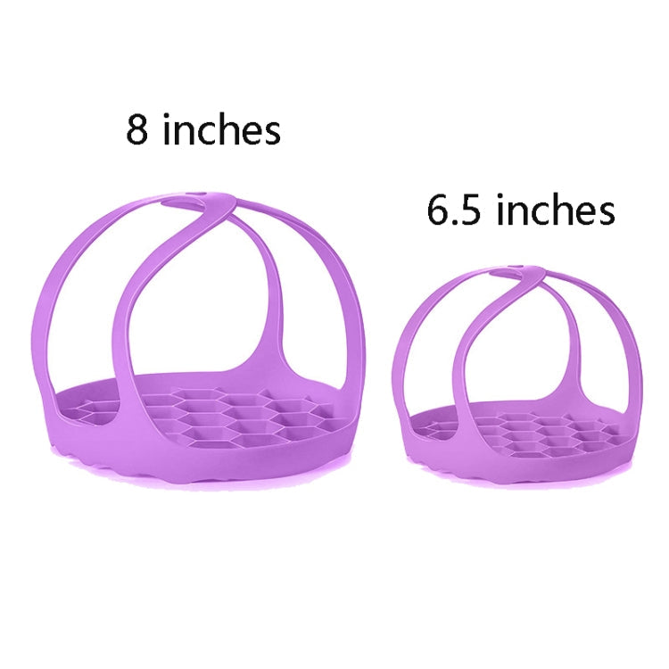Silicone Steamer Egg Cooker Silicone Steamer Basket, Size:8 Inches(Purple)